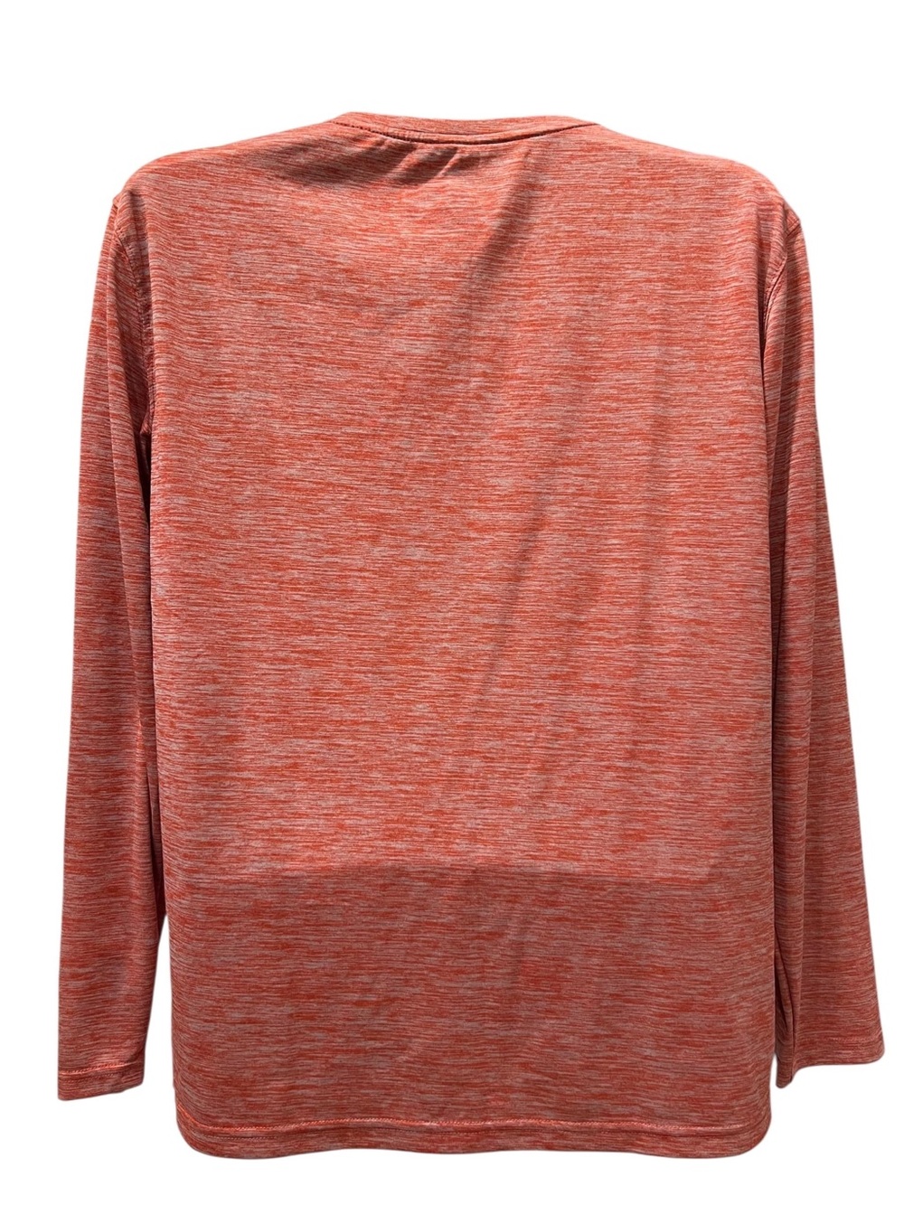 Costa Heathered Coral-White Long Sleeve Logo Shirt - Picture 2 of 7